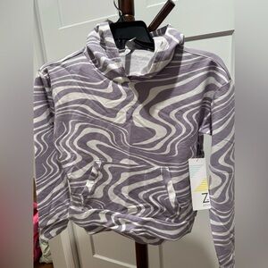 Zella Girls Swirl Purple and White Hoodie